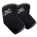 Elbow Sleeve Brace Wrap (1 Pair) 7mm Neoprene Support & Compression for Pullup Running Crossfit Powerlifting Men & Women Girls-1 year Warranty