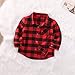 Kids Little Boys Girls Baby Long Sleeve Button Down Red Plaid Flannel Shirt Plaid Girl Boy NB-6T(2-3T, Red)