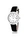 Seiko Quartz White Dial Black Leather Band Ladies Watch SUR823