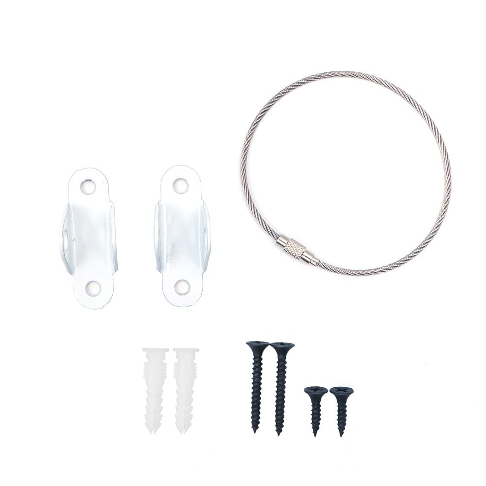 WANGCL 6 Packs Furniture Straps, Baby Safety Proofing Furniture Straps, Metal Anti Tip Furniture Straps Kit for Toddler Safe, Suit for Cabinet and Shelves, White