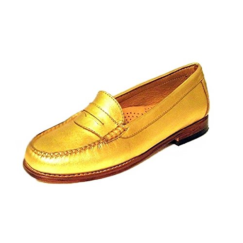G.H. Bass & Co. Women's Wayfarer-L Flat,Gold,8.5 M US