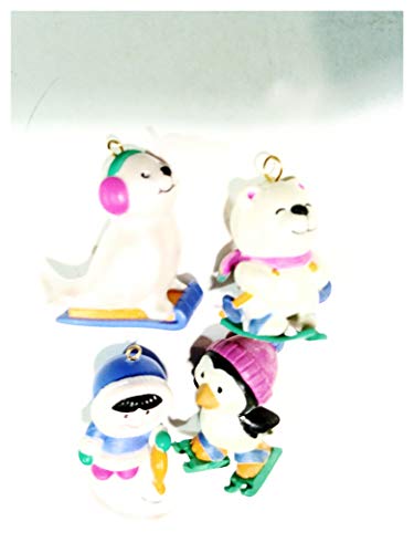 Wee Winter Friends Ornament. Avon. Bundle of 4:Seal,Penguin, Eskimo and Polar Bear.