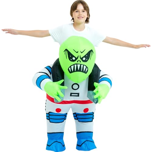 One Casa Blow Up Costume Child,Inflatable Costumes for Kids,Riding Alien Costume,Halloween Costumes for Boys/Girls
