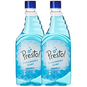 Amazon Brand – Presto! Glass and Household Cleaner Refill – 500 ml (Pack of 2)
