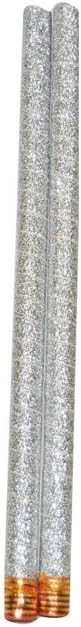 Trinkets Dandiya Decorative Wooden Silver Lace Work 1 Pair Navratri Garba Dance Sticks Gift Items