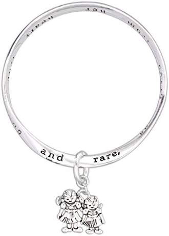 Rain Jewelry Inspirational Mobius with Charm Fashion Bracelet (Sister)