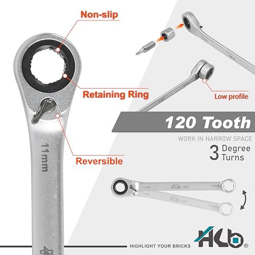 HB AGM025-G Pass-Thru 120 Teeth Ratchet Wrench Set 38 Pieces | Non-Slip Grip Plus Cups for Damaged Screws + Star Bits | CR-V & S2 with Portable EVA Case – Made in Taiwan