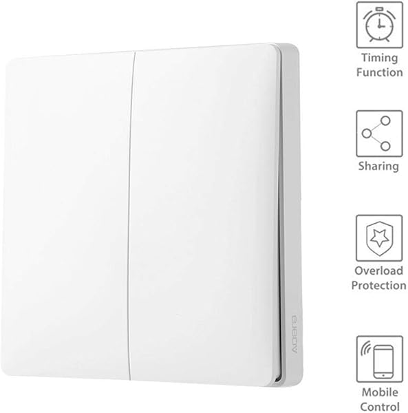 Faceuer Drahtloser Wandschalter digitaler Smart Switch mit Fernbeleuchtungssteuerung elektronischer Smart Switch Ersatz fr das Wohnzimmer im HomeOne Click Version