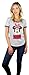 Disney Womens Mickey Mouse Burnout Ringer Tee (Medium, Minnie Heather Grey)