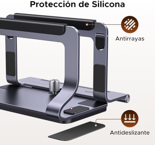 Suporte horizontal vertical 2 em 1 para portátil cinzento