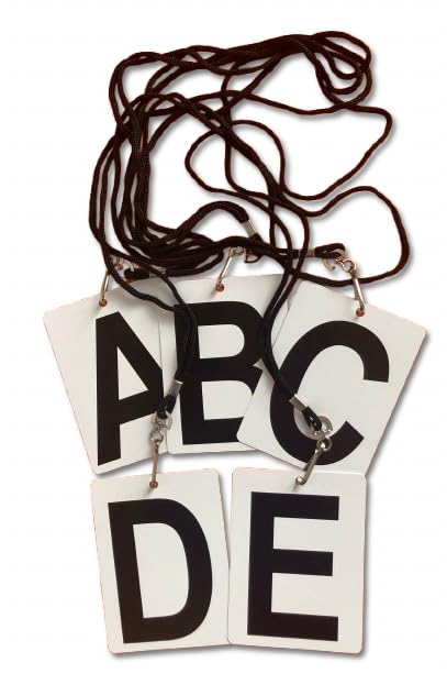 Cards For Marking the Handball Team Official ABCD with Sash