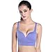 ROPALIA Womens Fitness Yoga Sports Bra Wirefree Seamless Padded Push Up Racerback Top Purple XL