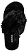 Beverly Rock Woman's New Plush Satin Spa Thong Slipper Black XL (9 - 10 US)
