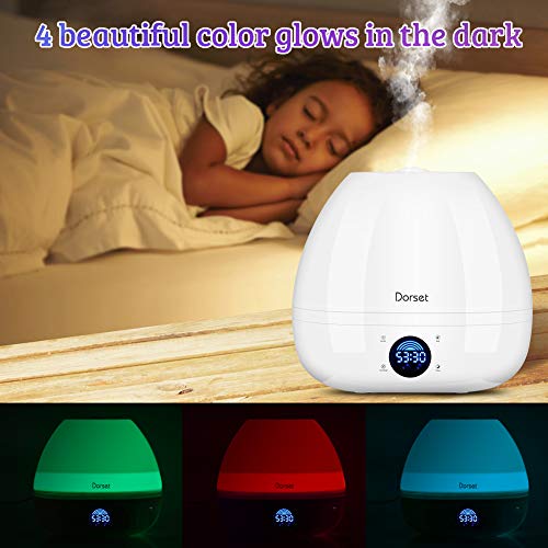 Ultrasonic Humidifier- 6L Large Capacity Whisper-Quiet Operation, Intelligent Constant Temperature with Remote Control Purification and Night Light