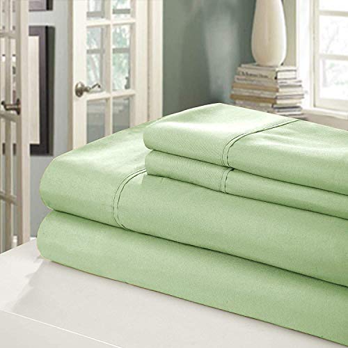 ZECOTT 100 Cotton Sheet Set KingCeldon Green Sheet Sets King Size400