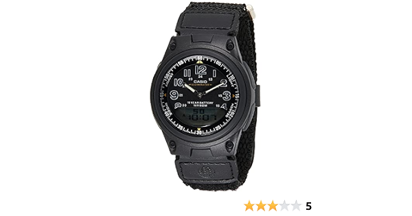 Casio Mens Quartz Watch, Analog-Digital Display and Leather Strap AW-80V-1BVDF:  Buy Online at Best Price in UAE - Amazon.ae