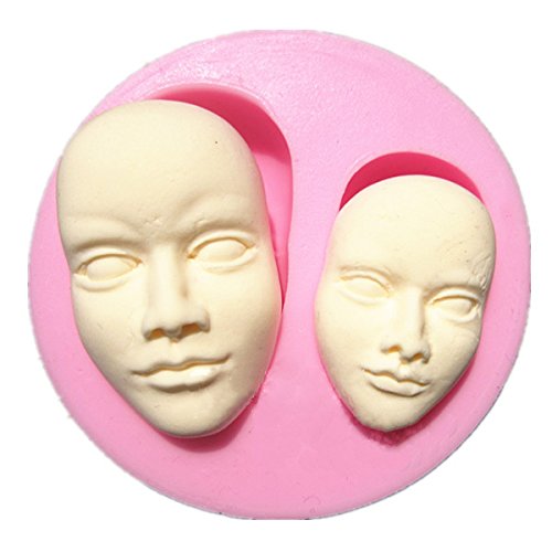Human Face Silicone Fondant Mould Chocolate Clay Polymer Mold