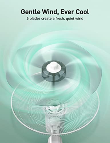 16 Inch Quiet Wall Mount Fan with Remote Control, 5 Speeds, 3 Wind Modes, 90° Oscillating Wall Fan, 8H Timer, Adjustable Tilt, Indoor Cooling Fan for Bedroom, Home Gym, Kitchen & Studio