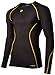 Skins A200 Men's Long Sleeve Compression Top, Small, Black/Yellow