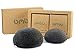 Konjac Sponge 2 Pack Made With Activated Charcoal - Gentle Face Scrub Buff - Perfect Facial Exfoliation Sponge for Acne Treatment and Prevention