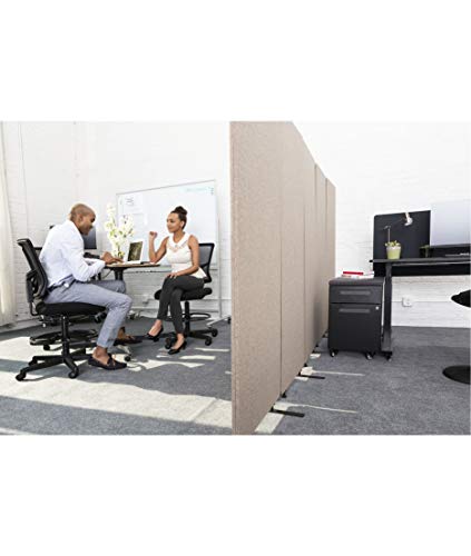 ReFocus Acoustic Room Dividers | Office Partitions – Reduce Noise and Visual Distractions with These Easy to Install Wall Dividers (24" x 66" Freestanding, Sand Stone) - Thumbnail 6