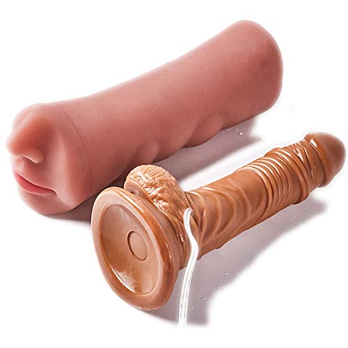 Einkyou 1.41Pounds Lifelike Size Entiity Silicone Live Doll Full Size Women Body Torso - Realistic 3D Men Male Adult Toy with 2 Elastic Channels Realistic Shape Tan