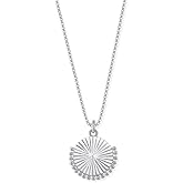 Boma Jewelry Sterling Silver Sunburst Coin Pendant Necklace, 24 Inches