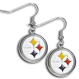 NFL Pittsburgh Steelers Chrome Dangle Earrings