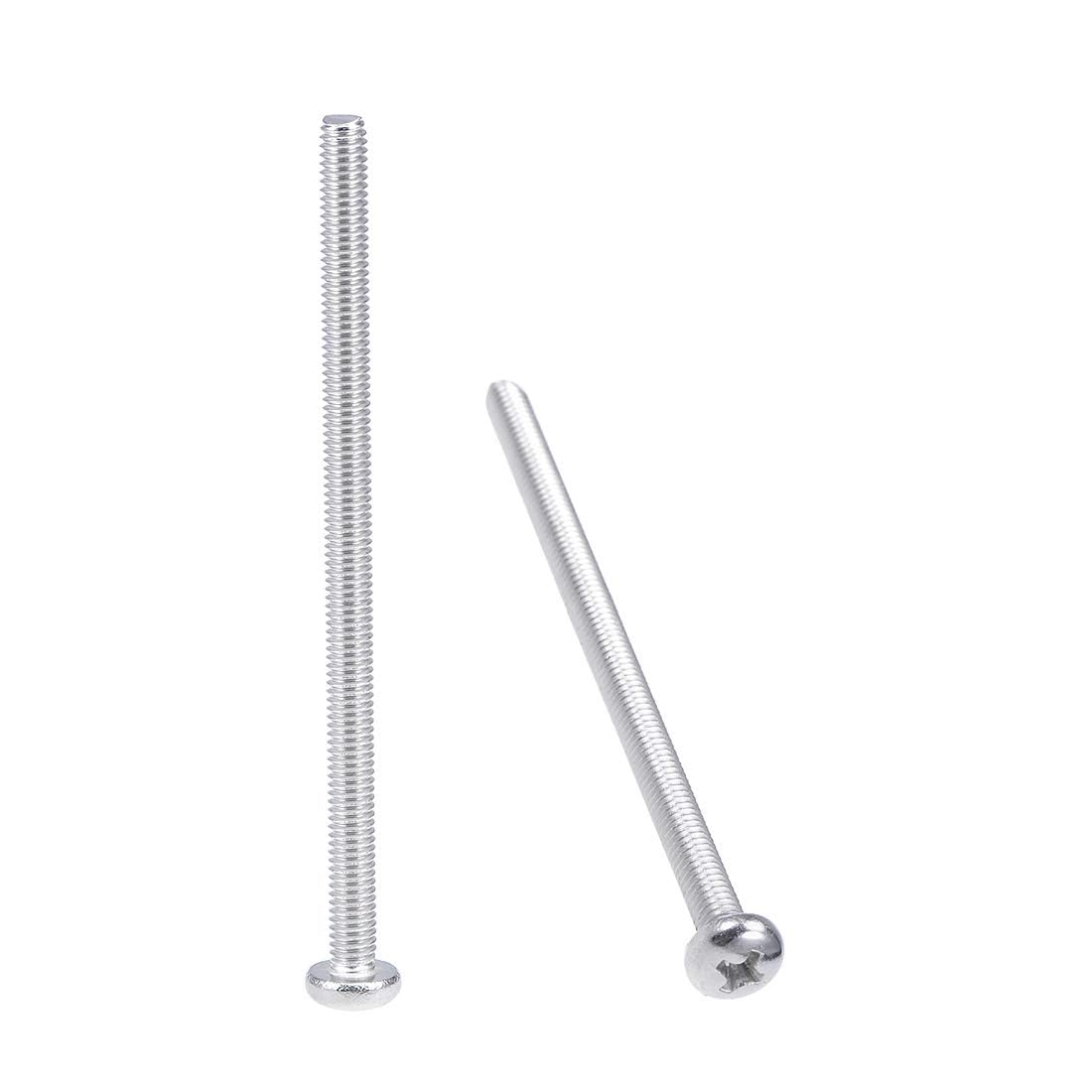 TOP-VIGOR 10Pcs Cross Pan Head Machine Screws, M4x70mm Phillips Round Head Screws Bolts for Machinery, Furniture, Car, Motorcycle Repair, Electronic Products, Ship Assembly, and DIY