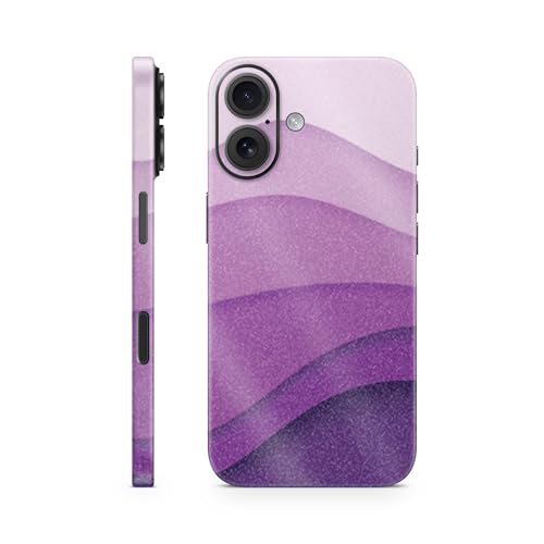 Glossy Glitter Phone Skin Compatible with Apple iPhone 16 - Papercraft Purple -…