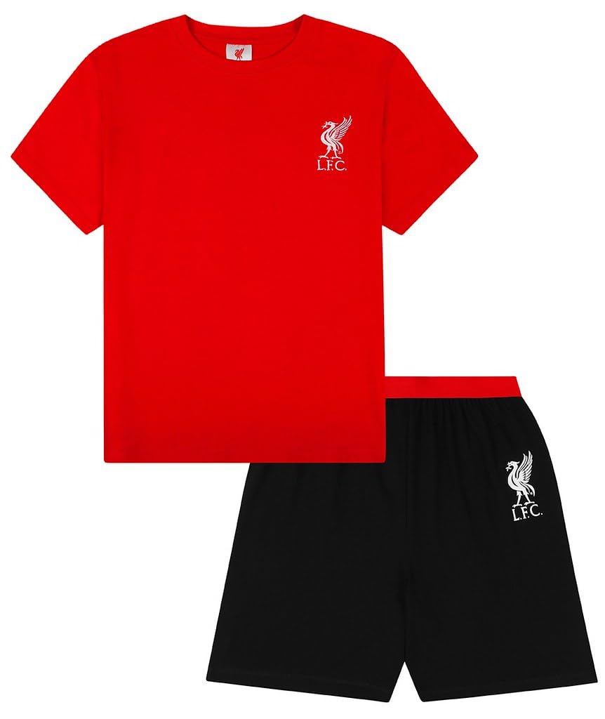 Mens Official Liverpool Football Club Black Red Short LFC Pyjamas (Small)