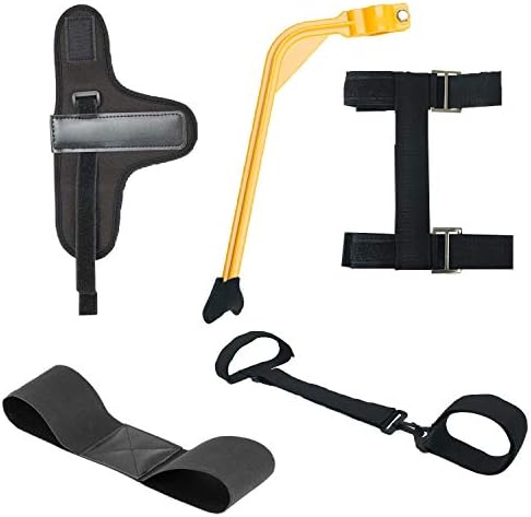 KINGTOP Golf Swing Training Aids Combo- Arm Band, Elbow Correction, Wrist Hinge Trainer, Wrist Brace Band, Leg Rod Corrector, Improve Your Golf Game to The Next Level