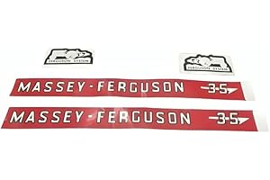 Tractor Bonnet Decal Sticker Set Fits for Massey Ferguson Mf35 35 Fe35