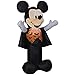 Mickey Mouse and Minnie Mouse Halloween Decorations Outdoor Yard Decor - 3.5 Feet Tall Airblown Self Inflatable with Energy Efficient LED Lights Bundle - 2 Items