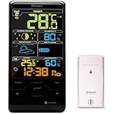 Oregon Scientific Advanced Wireless Weather Station with Forecast Ice Alert Humidity Moon Phase Atomic Clock Multi-Sensor Location - Color Screen