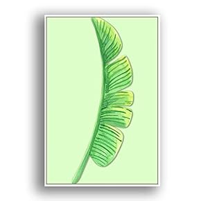Framed Canvas Wall Art for Living Room, Bedroom Leaves Canvas Prints for Modern Home Decoration Ready to Hang - 16"x24" inches