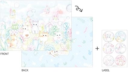 Amazon Manet公式 夏限定商品 マネット ラッピングペーパー40枚set 円型シール入り こねこラッピングペーパー ギフトラップ ギフト包装紙 プレゼント かわいい Amazon Co Jp限定 シャイニング スクリーンプロテクター 通販