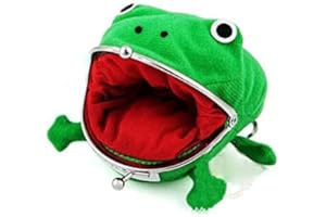 VIUJUH Cosplay Anime Frog Coin Purse Cute Pouch Wallet Small Money Bag Plush Toy for Funny 3225 (Frog-3325)