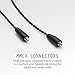 MMCX Replacement Headset Cable with in-line Remote and Microphone (Black) (New 2017 Version)