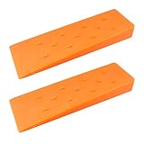 Felled Spiked Tree Felling Wedges for Tree Cutting - 10in Orange Plastic Felling Wedge, Logging Tools - 2 Pack