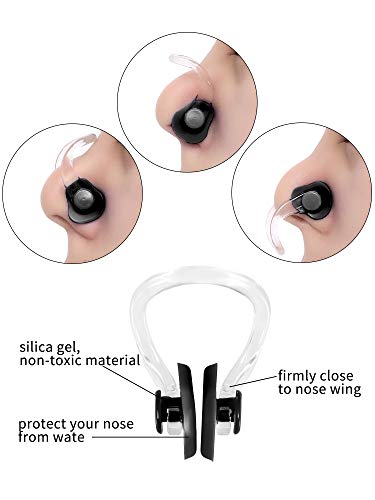image for Chuangdi 24 Pieces Silicone Nose Clips Waterproof Swimming Nose Clips 