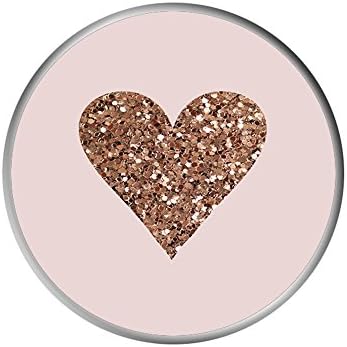 Phone Holder Mount with Clip Rose gold Heart Expanding Stand and Grip for Smartphones and Tablets white
