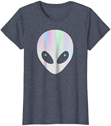 ALIEN HEAD T SHIRT COLORFUL PASTEL