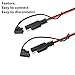 Whrsinlor 25 Foot SAE 2 Pin Quick Disconnect Harness, DC 12V Power Connector Plug Battery Charger SAE Power Extension Cable for Motorcycle, Car, Tractor, 18 AWG Gauge + Dust Cap
