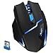 DLAND 2.4G Wirelss Gaming Mouse, Zelotes Wireless Mouses Gaming with USB Receiver, 3 Adjustable DPI Levels Gaming Gamer Mice, 6 Buttons for Notebook, PC, Laptop, Computer, Macbook- Black.
