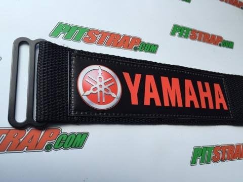 PITSTRAP - Racing Suit Belt / Strap - Red/Black Yamaha Logo - (One Size Fits all 28" through 42") - Black Strap