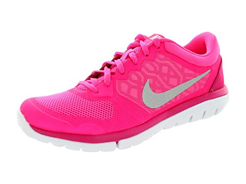 Nike Women's Flex 2015 Rn Pink Pow/Mtllc Silver/Ht Pnk Running Shoe 9 Women US
