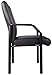 Boss Office Products Mid Back LeatherPlus Guest Chair in Black