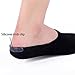 Leotruny 5-Pack Women's Non Slip No Show Socks for Sneakers,Booties (Women shoe size:5-9.5, C03-Black)