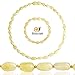 Baltic Amber Teething Necklace + Amber Teething Bracelet Set for Baby (Unisex - Butter - 12.5 Inches / 5.5 Inches), 100% Authentic Amber Necklace and Amber Teething Anklet for Infant & Toddler